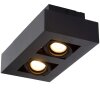 Spot de plafond Lucide XIRAX LED Noir, 2 lumières