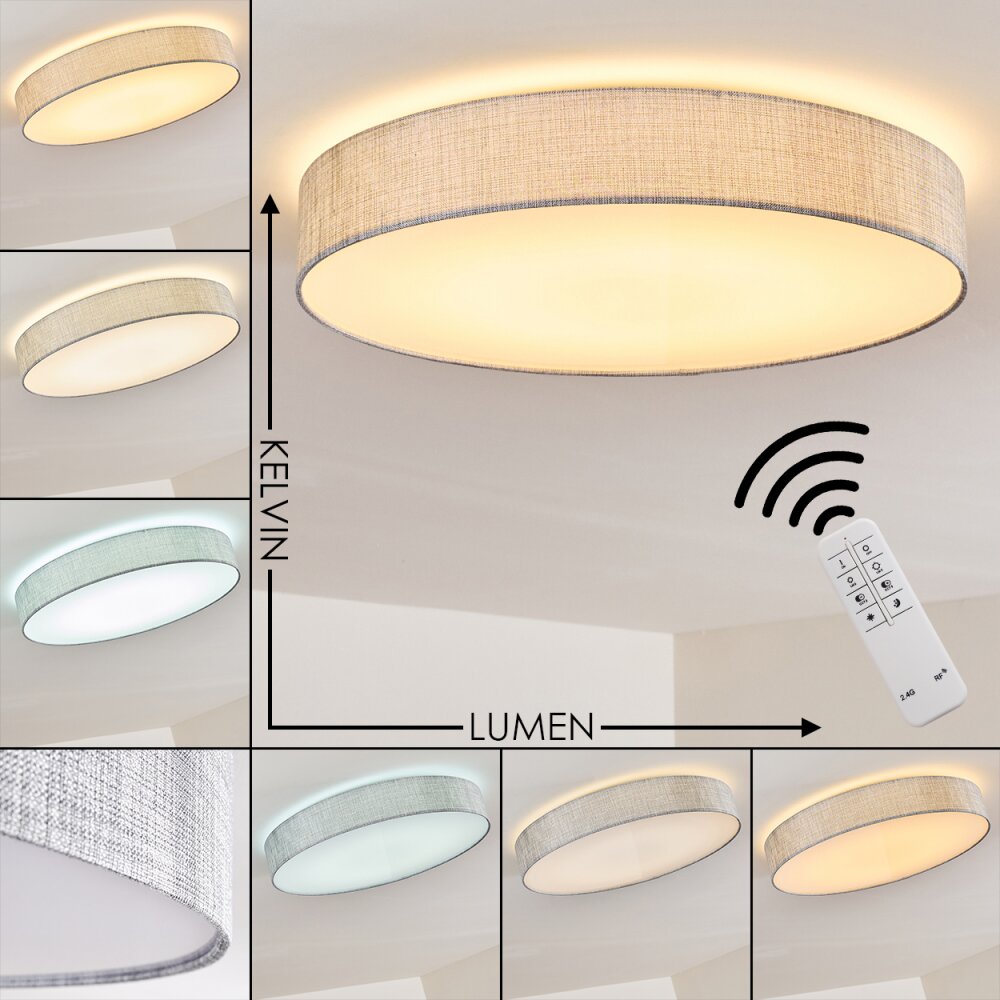 Plafonnier Tallaboa LED Argenté, 1 lumière, Télécommandes main product photo