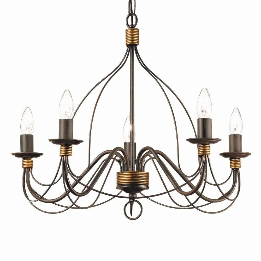 Lustre Ideal Lux CORTE Rouille, 5 lumières main product photo