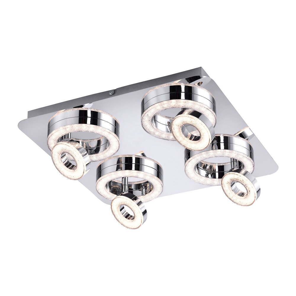 Plafonnier Leuchten Direkt Tim LED Chrome, 8 lumières main product photo