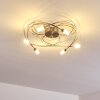 Plafonnier Gordola LED Acier brossé, 6 lumières