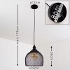 Suspension Moholm Noir, 1 lumière