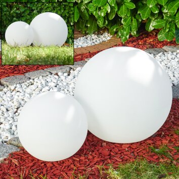 Set de boules lumineuses Arslev Blanc, 2 lumières