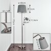 Lampadaire Gunstock Nickel mat, 2 lumières