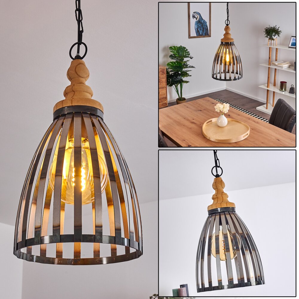 Suspension Flaine Brun, Noir, 1 lumière main product photo