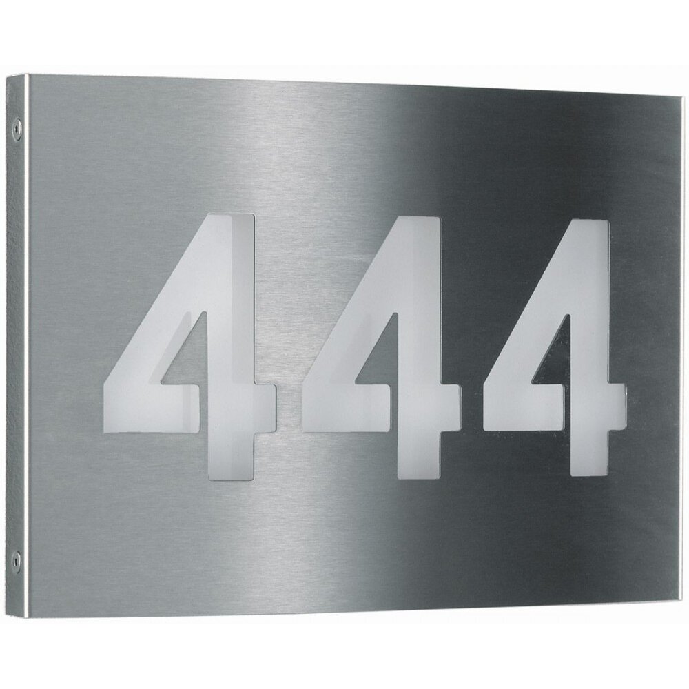 Numéro d'adresse éclairé Albert 6009 LED Acier inoxydable, 1 lumière main product photo