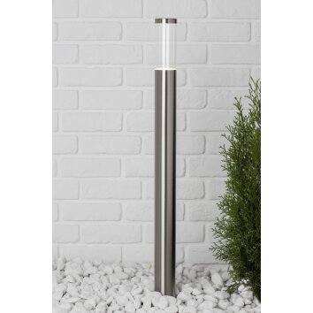 Borne lumineuse Brilliant Bergen LED Acier inoxydable, 1 lumière