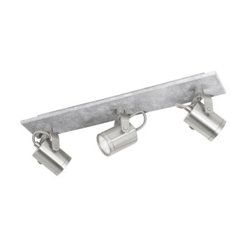 Spot de plafond Eglo PRACETA LED Gris, Nickel mat, 3 lumières