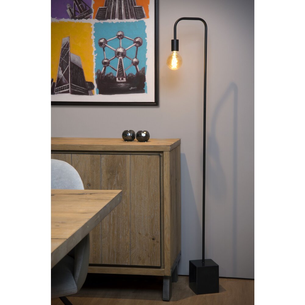 Lampadaire Lucide LORIN Noir, 1 lumière main product photo