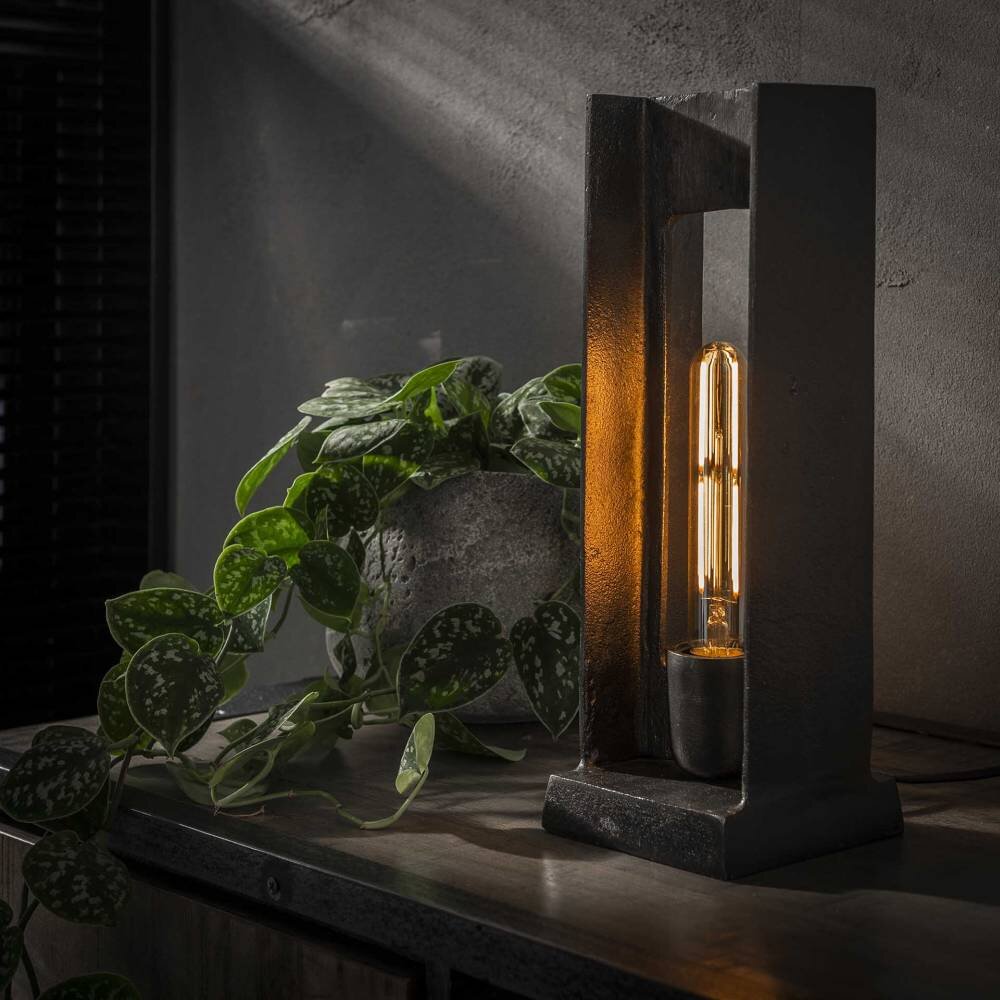 Lampe à poser UGCHELEN Nickel mat, Noir, 1 lumière main product photo