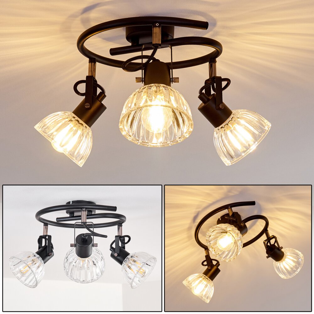 Plafonnier Bohemia Noir, 3 lumières main product photo