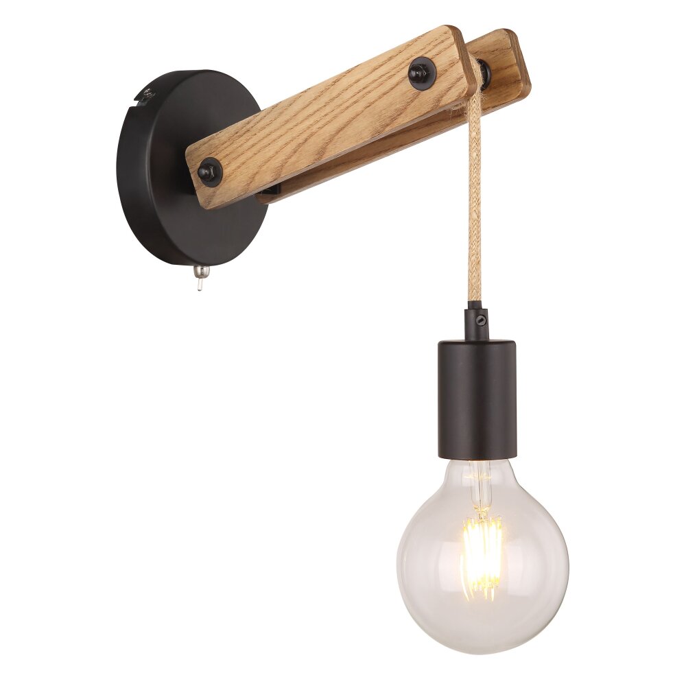 Applique murale Globo VISSO Brun, Noir, 1 lumière main product photo