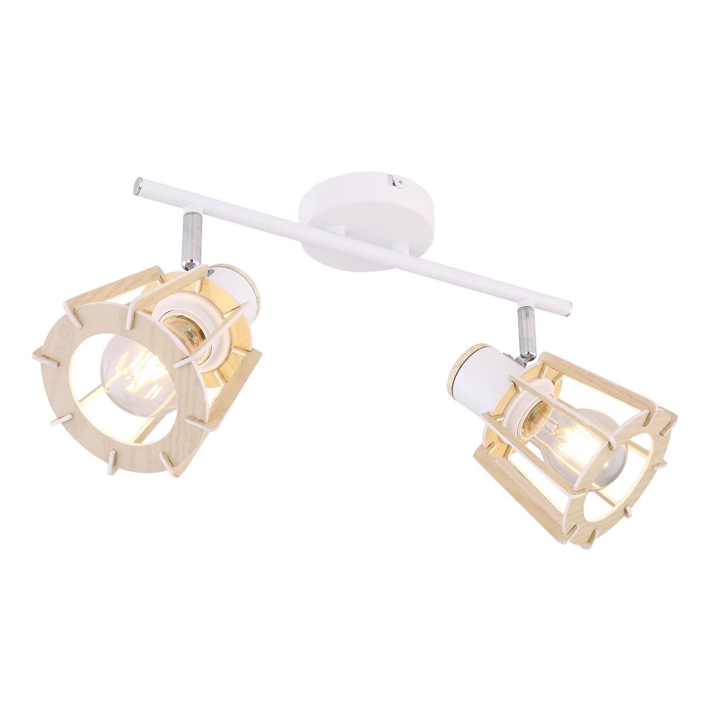 Spot Globo BLAHA Brun, Blanc, 2 lumières main product photo