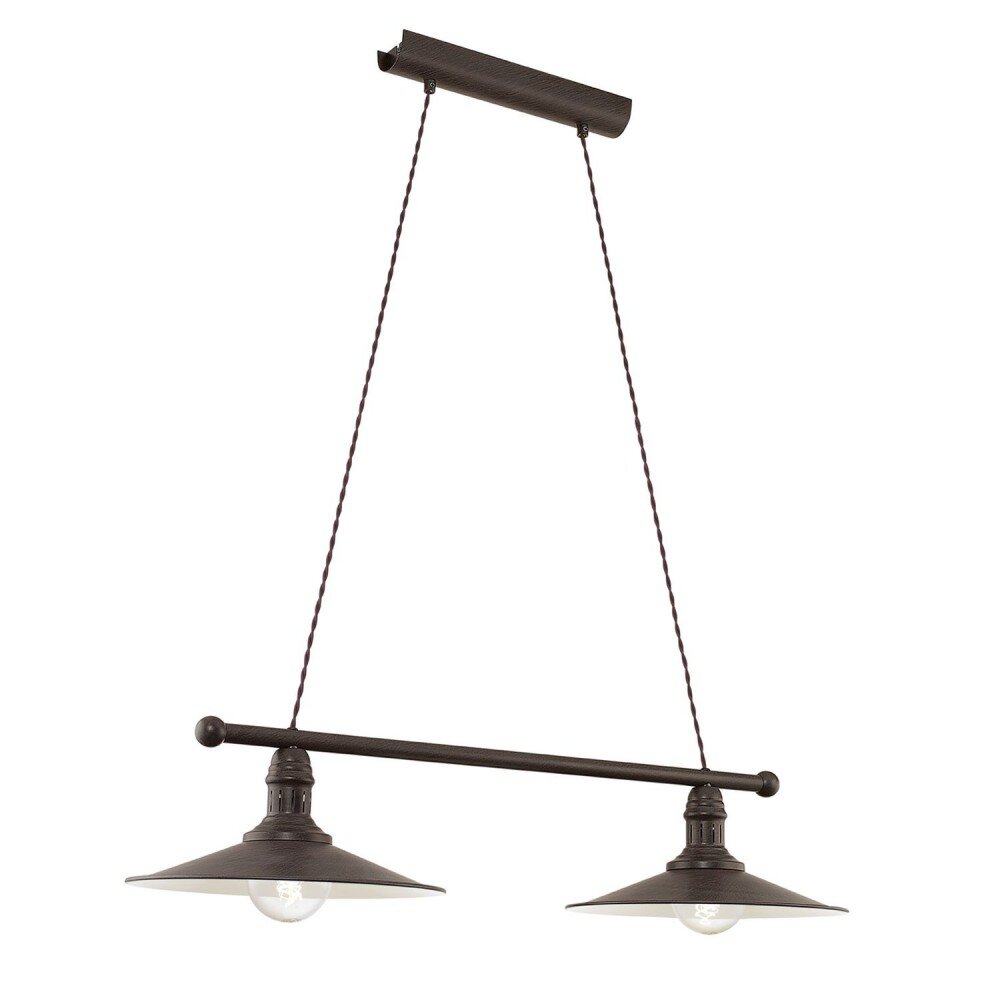 Lampe suspendue Eglo STOCKBURY Beige, Brun foncé, 2 lumières main product photo