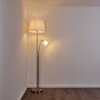 Lampadaire Gunstock Nickel brillant, 2 lumières