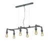 Suspension Trio-Leuchten Gotham Brun foncé, Argenté, 6 lumières