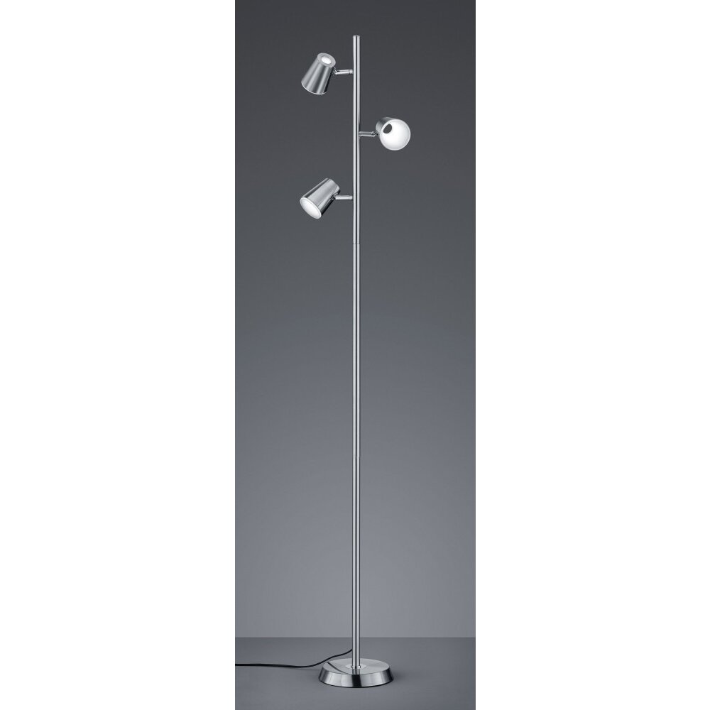Lampadaire Trio NARCOS LED Nickel mat, 3 lumières main product photo