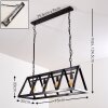 Suspension Haervej Noir, 4 lumières