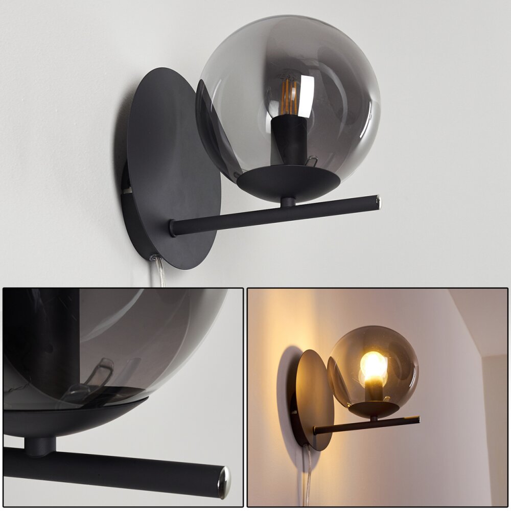 Applique murale Hogatza Noir, 1 lumière main product photo