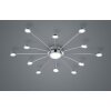 Plafonnier Trio-Leuchten Bodrum LED Chrome, 12 lumières, Télécommandes