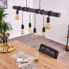 Suspension Barbengo Noir, 6 lumières