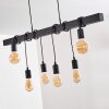 Suspension Barbengo Noir, 6 lumières
