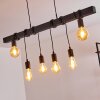 Suspension Barbengo Noir, 6 lumières