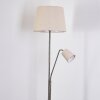 Lampadaire Gunstock Nickel brillant, 2 lumières