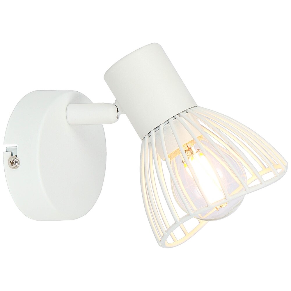 Spot mural Brilliant Elhi Blanc, 1 lumière main product photo