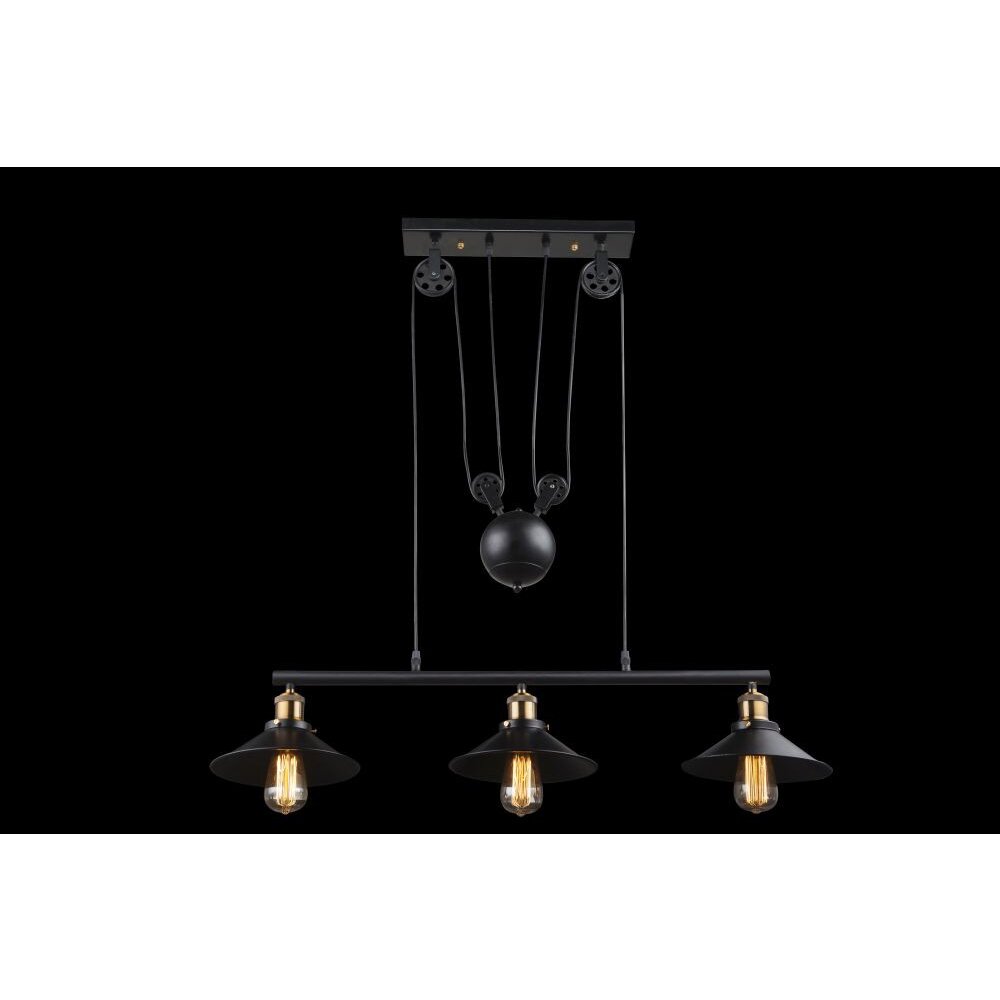 Suspension Globo Noir, 3 lumières main product photo