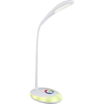 Lampe à poser Globo MINEA LED Blanc, 1 lumière, Changeur de couleurs