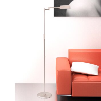 Lampadaire Steinhauer Mexlite LED Acier inoxydable, 1 lumière