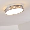 Plafonnier Liared LED Nickel mat, 1 lumière