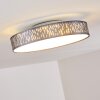 Plafonnier Liared LED Nickel mat, 1 lumière