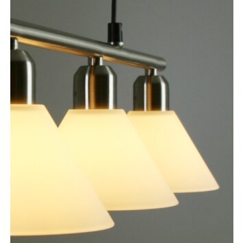 Suspension Trio 3751 Acier inoxydable, Nickel mat, 3 lumières