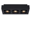Spot de plafond Lucide XIRAX LED Noir, 3 lumières