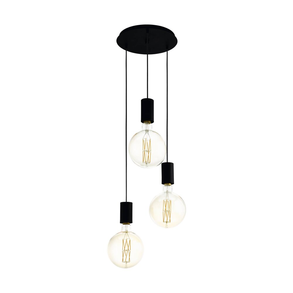 Suspension Eglo POZUETA Noir, 3 lumières main product photo