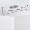 Plafonnier Dundas LED Acier inoxydable, 2 lumières