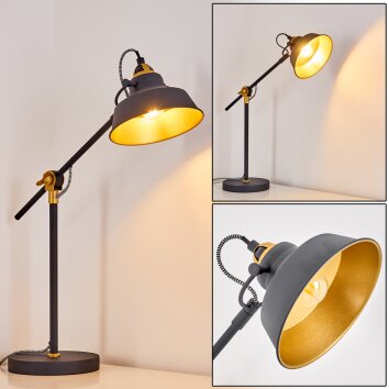 Lampe à poser Luven Noir, 1 lumière, Télécommandes