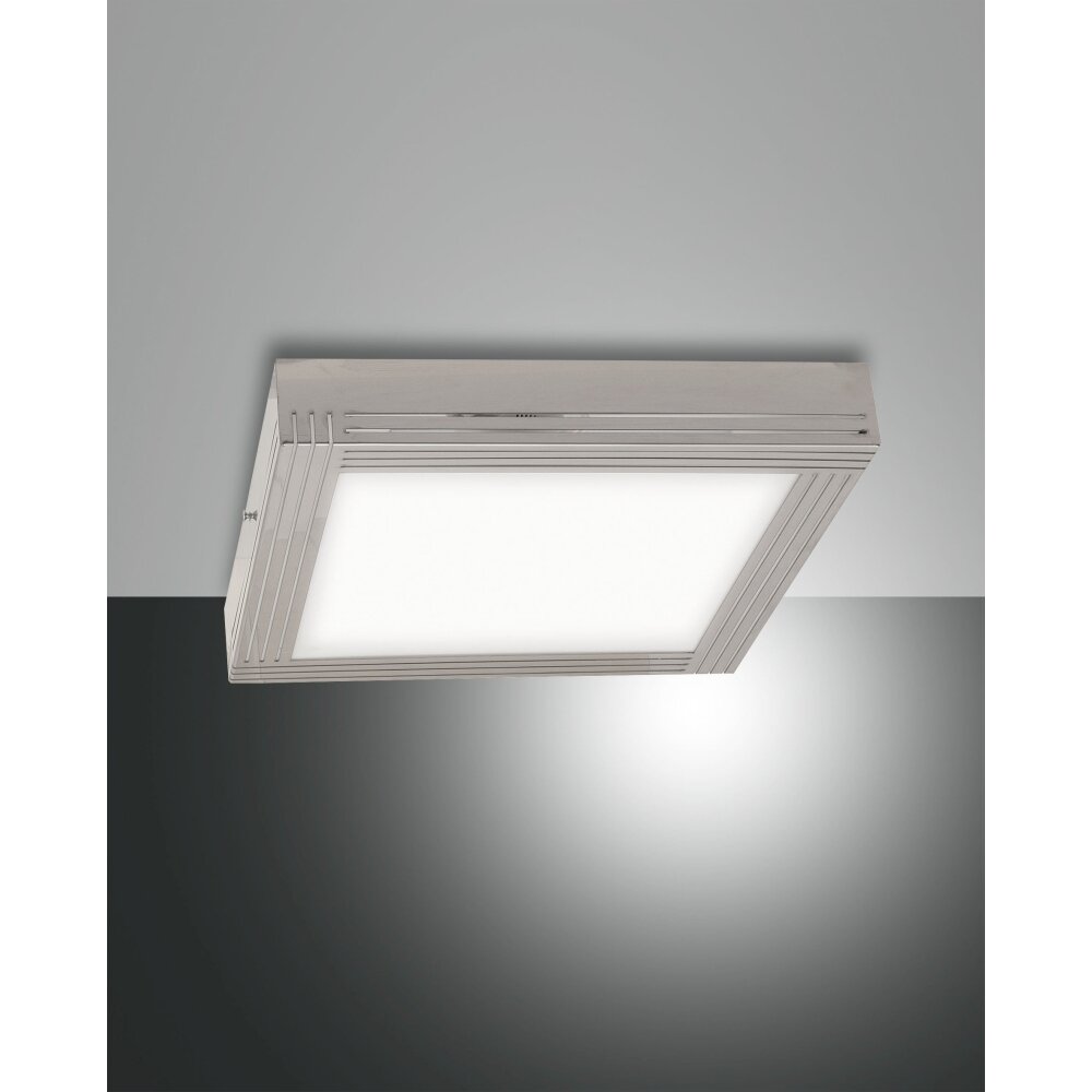 Plafonnier Fabas Luce Egon LED Nickel mat, 1 lumière main product photo