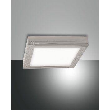 Plafonnier Fabas Luce Egon LED Nickel mat, 1 lumière Plafonnier Fabas Luce Egon LED Nickel mat, 1 lumière
