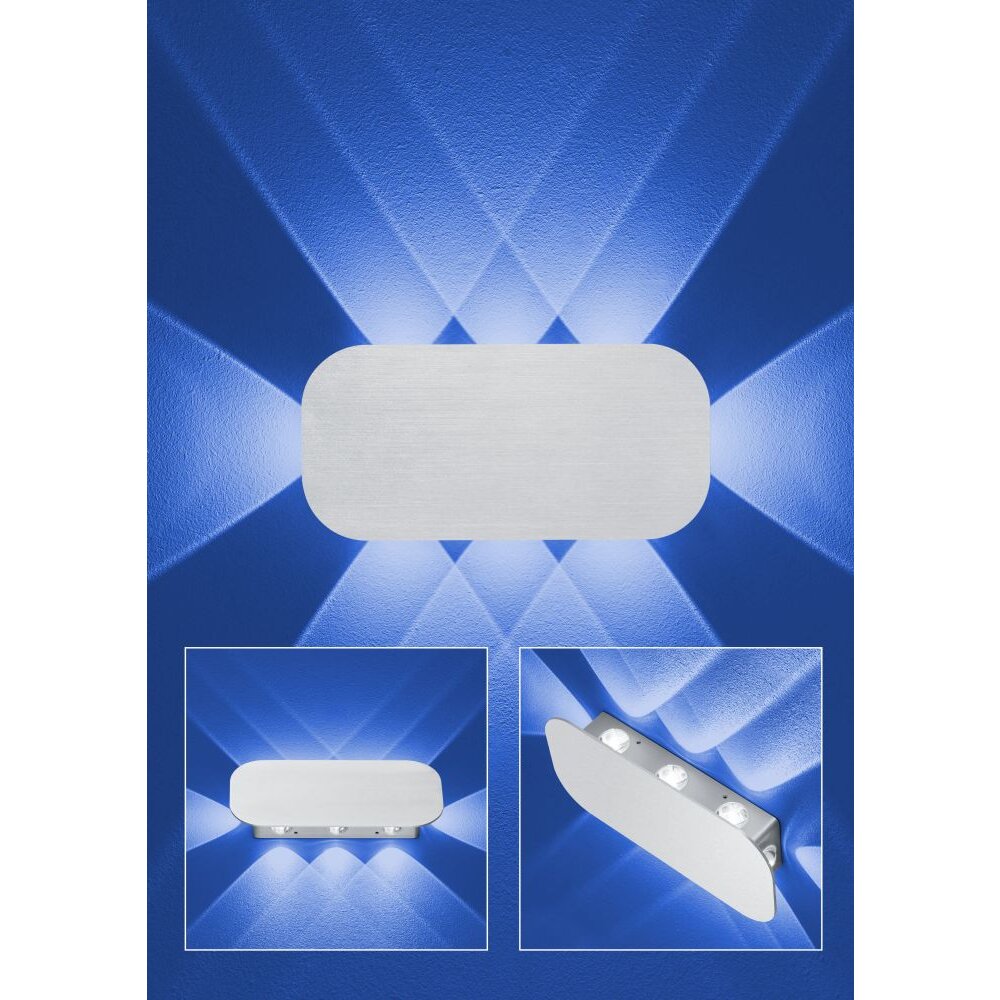 Applique murale d'extérieur B-Leuchten PRINCE LED Aluminium, 8 lumières main product photo