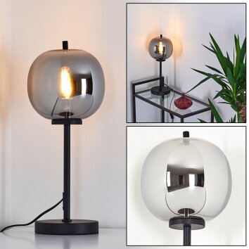 Lampe de table Verbania Noir, 1 lumière