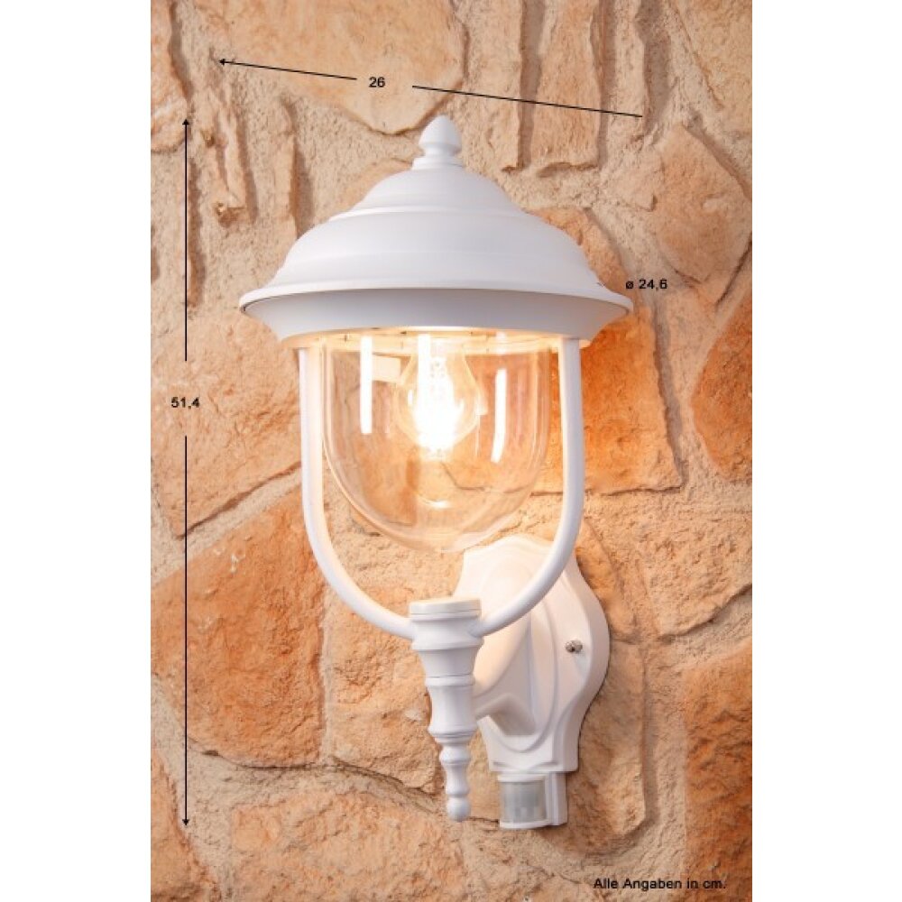 Applique murale Konstsmide PARMA Transparent, 1 lumière, Détecteur de mouvement main product photo