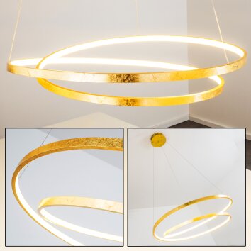 Suspension Stalon LED Or, 1 lumière