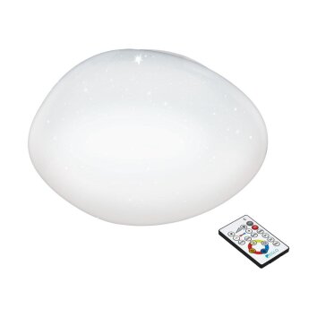 Plafonnier Eglo SILERAS LED Blanc, 1 lumière, Télécommandes