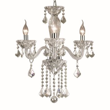 Lustre Ideal Lux TIEPOLO Chrome, Aspect cristal, 3 lumières