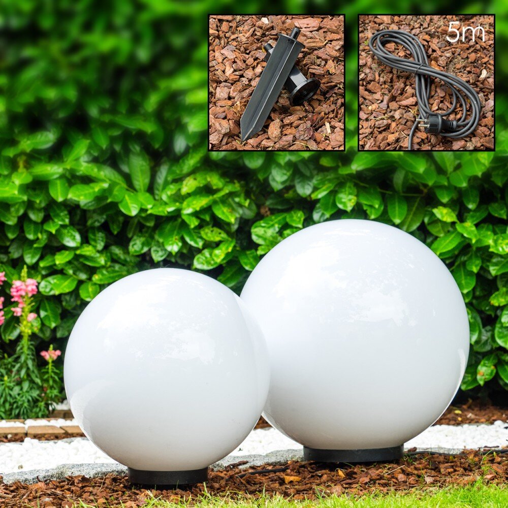 Set de boules lumineuses Miau Blanc, 2 lumières main product photo