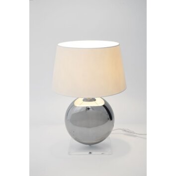 Lampe de table Holländer BOWLING Argenté, Blanc, 1 lumière