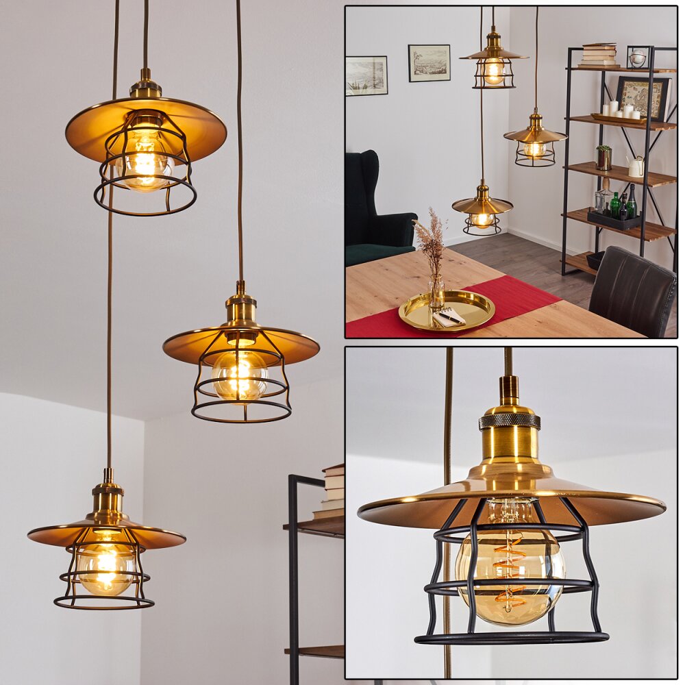 Suspension Moena Vieux laiton, Bronze, 3 lumières main product photo